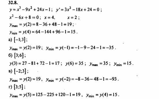 ГДЗ Алгебра и начала анализа. Задачник, 11 класс, А.Г. Мордкович, 2011, § 32 Применение производной для построения наибольших и наименьших значений Задание: 32.8