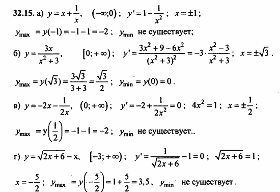 ГДЗ Алгебра и начала анализа. Задачник, 11 класс, А.Г. Мордкович, 2011, § 32 Применение производной для построения наибольших и наименьших значений Задание: 32.15