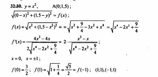 ГДЗ Алгебра и начала анализа. Задачник, 11 класс, А.Г. Мордкович, 2011, § 32 Применение производной для построения наибольших и наименьших значений Задание: 32.30