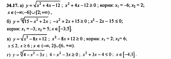 ГДЗ Алгебра и начала анализа. Задачник, 11 класс, А.Г. Мордкович, 2011, § 34 Функция у=...их свойства и графики Задание: 34.17