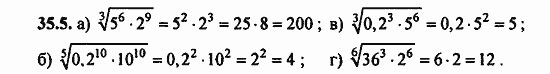 ГДЗ Алгебра и начала анализа. Задачник, 11 класс, А.Г. Мордкович, 2011, § 35 Свойства корня n-й степени Задание: 35.5