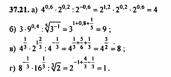 ГДЗ Алгебра и начала анализа. Задачник, 11 класс, А.Г. Мордкович, 2011, § 37 Обобщение понятия о показателе степени Задание: 37.21