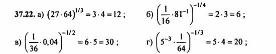 ГДЗ Алгебра и начала анализа. Задачник, 11 класс, А.Г. Мордкович, 2011, § 37 Обобщение понятия о показателе степени Задание: 37.22