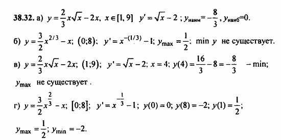 ГДЗ Алгебра и начала анализа. Задачник, 11 класс, А.Г. Мордкович, 2011, § 38 Степенные функции их свойства и графики Задание: 38.32