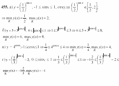 Начала анализа, 11 класс, А.Н. Колмогоров, 2002, Глава IV. Показательная и логарифмическая функции Задание: 455