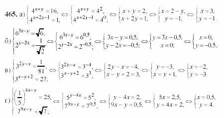 Начала анализа, 11 класс, А.Н. Колмогоров, 2002, Глава IV. Показательная и логарифмическая функции Задание: 465