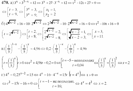 Начала анализа, 11 класс, А.Н. Колмогоров, 2002, Глава IV. Показательная и логарифмическая функции Задание: 470