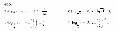 Начала анализа, 11 класс, А.Н. Колмогоров, 2002, Глава IV. Показательная и логарифмическая функции Задание: 485