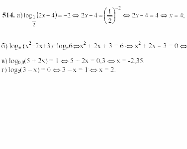 Начала анализа, 11 класс, А.Н. Колмогоров, 2002, Глава IV. Показательная и логарифмическая функции Задание: 514