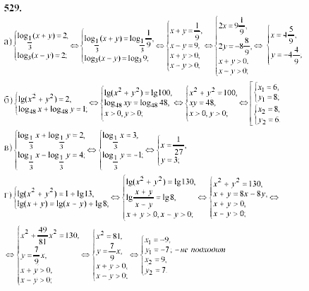 Начала анализа, 11 класс, А.Н. Колмогоров, 2002, Глава IV. Показательная и логарифмическая функции Задание: 529