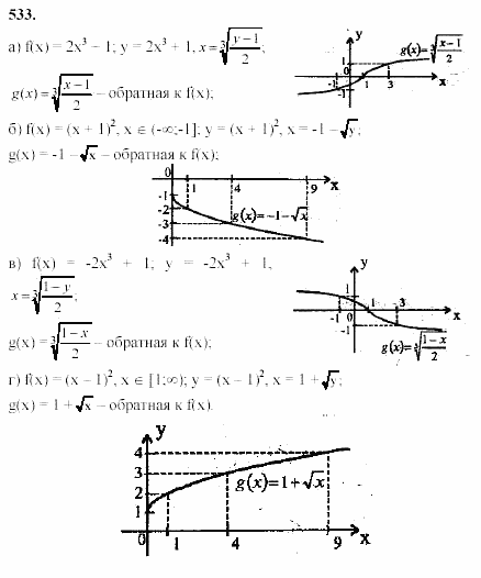 Начала анализа, 11 класс, А.Н. Колмогоров, 2002, Глава IV. Показательная и логарифмическая функции Задание: 533