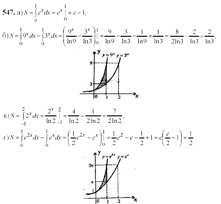 Начала анализа, 11 класс, А.Н. Колмогоров, 2002, Глава IV. Показательная и логарифмическая функции Задание: 547