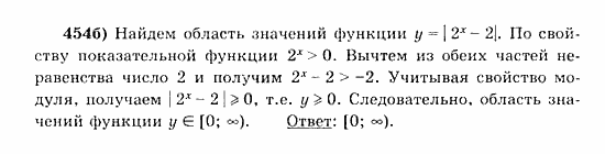 Начала анализа, 11 класс, А.Н. Колмогоров, 2010, Глава IV. Показательная и логарифмическая функции Задание: 454б