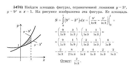 Начала анализа, 11 класс, А.Н. Колмогоров, 2010, Глава IV. Показательная и логарифмическая функции Задание: 547б