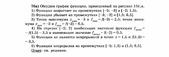 Начала анализа, 11 класс, А.Н. Колмогоров, 2010, Глава V. Задачи на повторение Задание: 76а