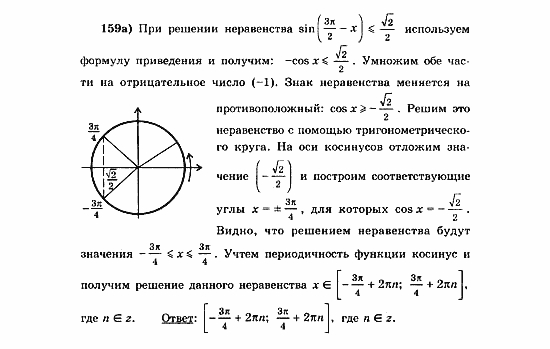 Начала анализа, 11 класс, А.Н. Колмогоров, 2010, Глава V. Задачи на повторение Задание: 159а