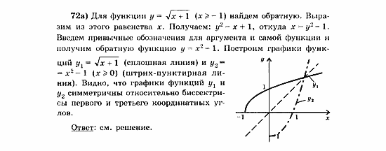 Начала анализа, 11 класс, А.Н. Колмогоров, 2010, Глава VI. Задачи повышенной трудности Задание: 72а