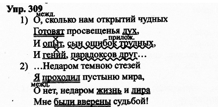 Русский язык, 11 класс, Дейкина, Пахнова, 2009, задание: 309
