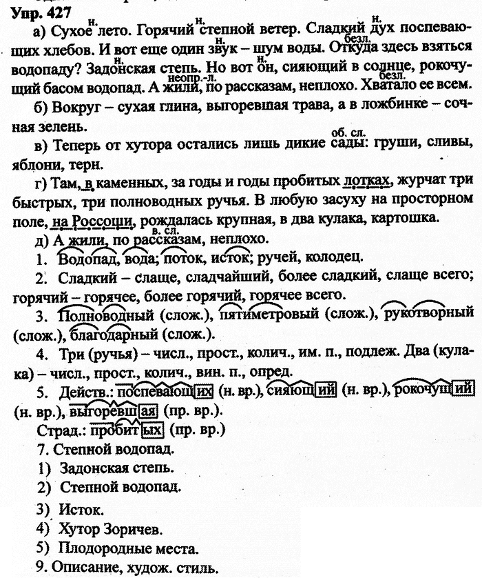 Русский язык, 11 класс, Дейкина, Пахнова, 2009, задание: 427