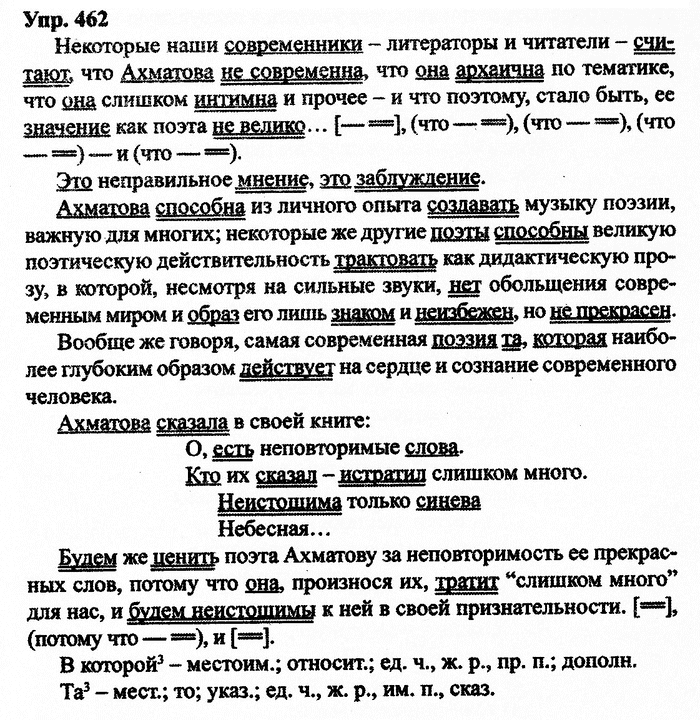 Русский язык, 11 класс, Дейкина, Пахнова, 2009, задание: 462