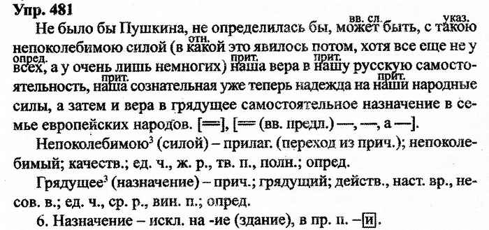 Русский язык, 11 класс, Дейкина, Пахнова, 2009, задание: 481