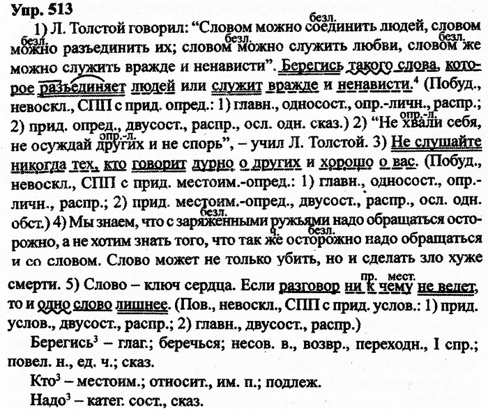 Русский язык, 11 класс, Дейкина, Пахнова, 2009, задание: 513
