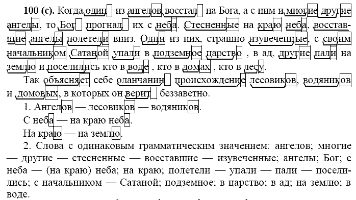 Русский язык, 11 класс, Власенков, Рыбченков, 2009-2014, задание: 100 (с)