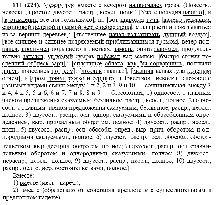 Русский язык, 11 класс, Власенков, Рыбченков, 2009-2014, задание: 114 (224)