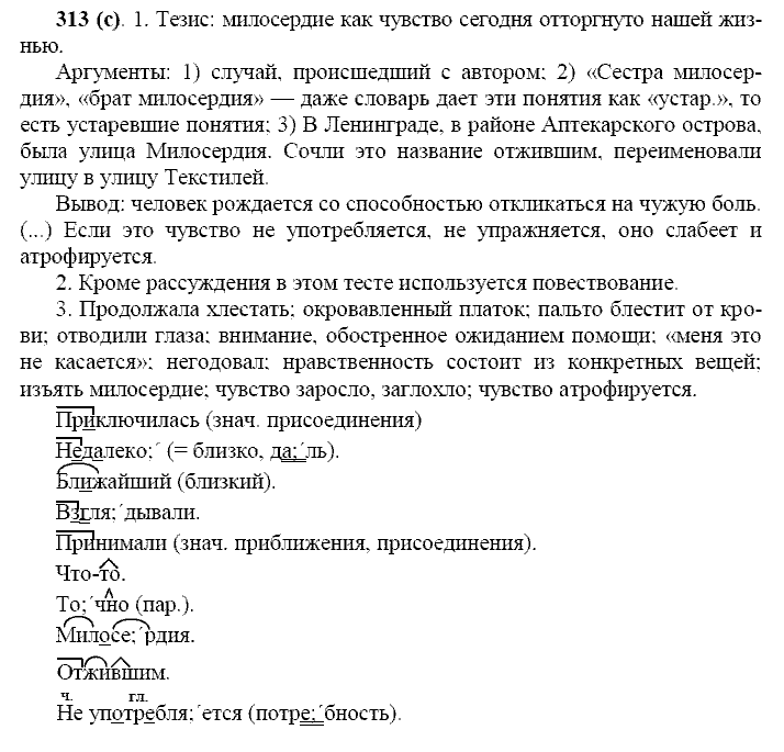 Русский язык, 11 класс, Власенков, Рыбченков, 2009-2014, задание: 313 (с)