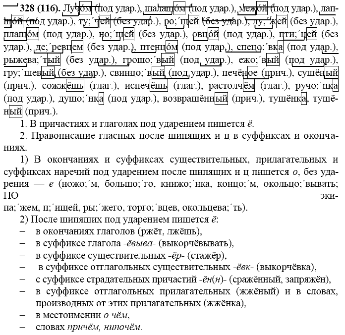 Русский язык, 11 класс, Власенков, Рыбченков, 2009-2014, задание: 328 (116)