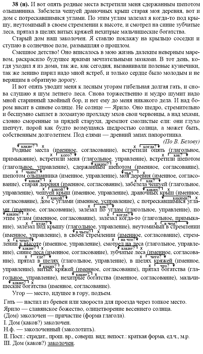 Русский язык, 11 класс, Власенков, Рыбченков, 2009-2014, задание: 38 (н)