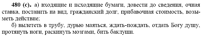 Русский язык, 11 класс, Власенков, Рыбченков, 2009-2014, задание: 480 (с)