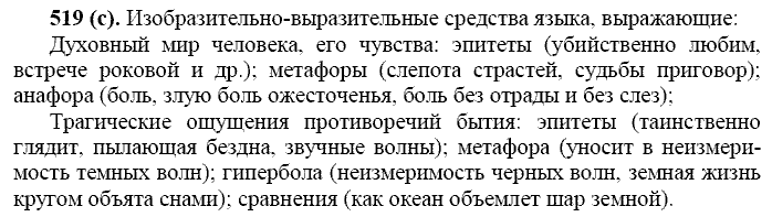 Русский язык, 11 класс, Власенков, Рыбченков, 2009-2014, задание: 519 (с)