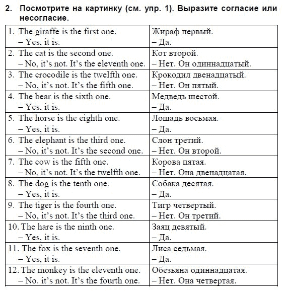 Английский язык, 3 класс, И.Н. Верещагина, 2006-2012, 41. Урок сорок один Задание: 2