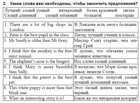 Английский язык, 3 класс, И.Н. Верещагина, 2006-2012, 60. Урок шестьдесят Задание: 2