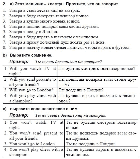 Английский язык, 3 класс, И.Н. Верещагина, 2006-2012, 68. Урок шестьдесят восемь Задание: 2