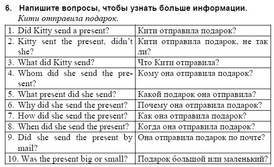 Английский язык, 3 класс, И.Н. Верещагина, 2006-2012, Уроки 33–39 Задание: 6