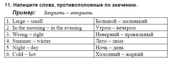 Английский язык, 3 класс, И.Н. Верещагина, 2006-2012, 89. Урок восемьдесят девять Задание: 11
