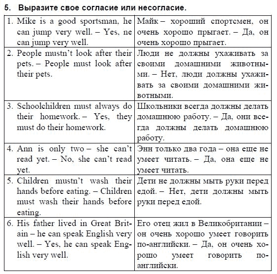 Английский язык, 3 класс, И.Н. Верещагина, 2006-2012, Уроки 41–56 Задание: 5