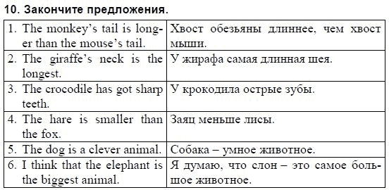Английский язык, 3 класс, И.Н. Верещагина, 2006-2012, Уроки 41–56 Задание: 10