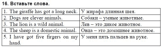 Английский язык, 3 класс, И.Н. Верещагина, 2006-2012, Уроки 41–56 Задание: 16