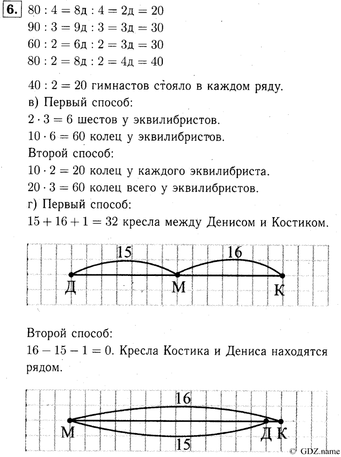 учебник: часть 1, часть 2, часть 3, 3 класс, Демидова, Козлова, 2015, 1.15 Деление чисел, запись которых оканчивается нулём (стр. 34) Задание: 6