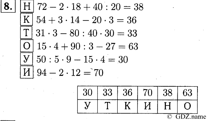 учебник: часть 1, часть 2, часть 3, 3 класс, Демидова, Козлова, 2015, 1.21 Арифметические действия над числами (стр. 46) Задание: 8