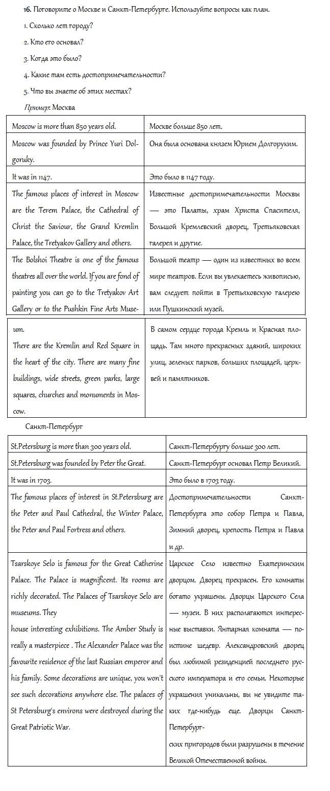 Рабочая тетрадь. Часть 2, 4 класс, И.Н. Верещагина, О.В. Афанасьева, 2014, Урок 54 Задание: 16