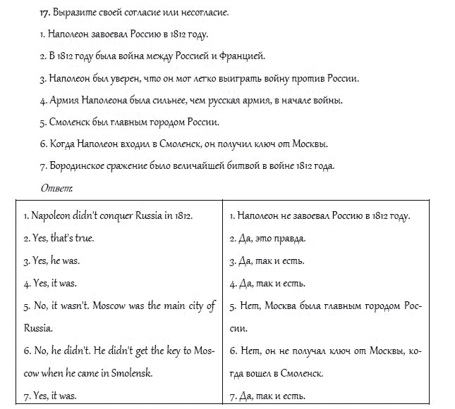 Рабочая тетрадь. Часть 2, 4 класс, И.Н. Верещагина, О.В. Афанасьева, 2014, Урок 55 Задание: 17