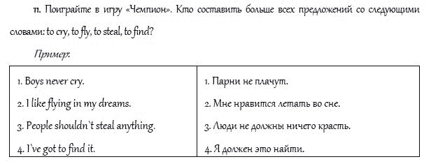 Рабочая тетрадь. Часть 2, 4 класс, И.Н. Верещагина, О.В. Афанасьева, 2014, Урок 32 Задание: 11
