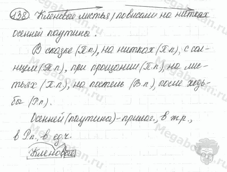 Старое издание, 5 класс, Ладыженская, 2000, задание: 138