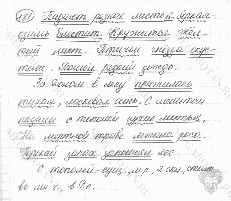 Старое издание, 5 класс, Ладыженская, 2000, задание: 181