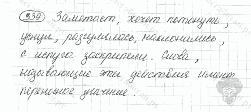 Старое издание, 5 класс, Ладыженская, 2000, задание: 339