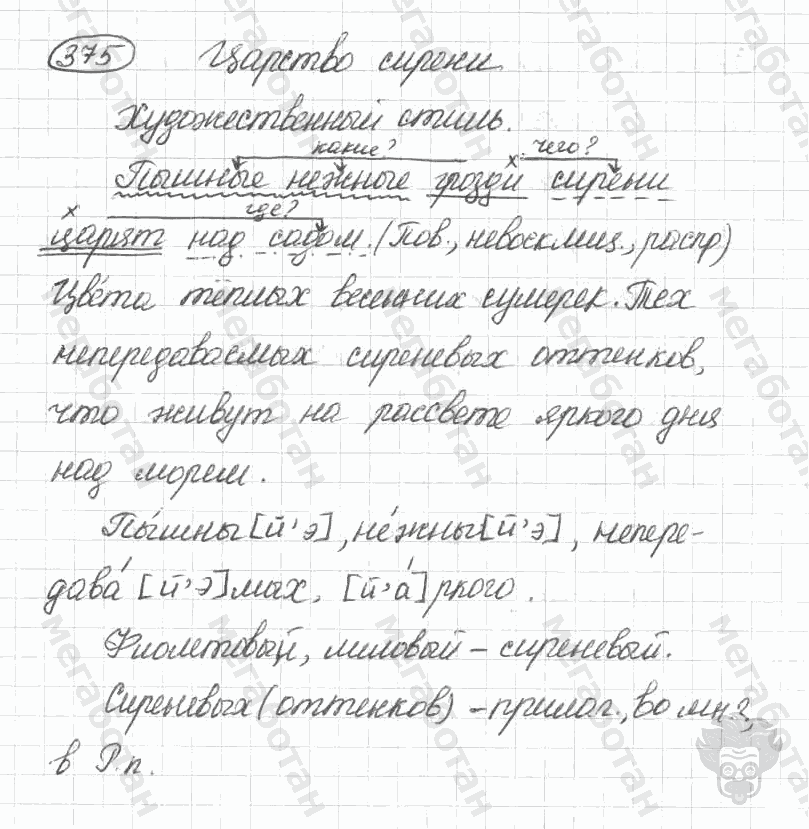 Старое издание, 5 класс, Ладыженская, 2000, задание: 375